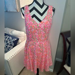 Lilly Pulitzer Floral Pink Sleeveless Dress